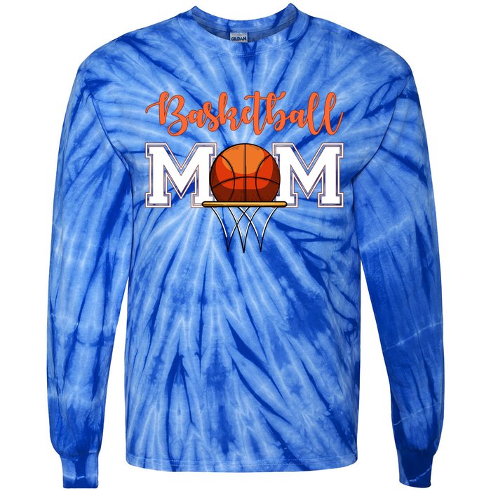 Basketball Lover Mom Mother Funny Gift Tie-Dye Long Sleeve Shirt