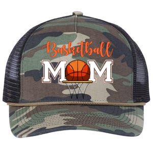 Basketball Lover Mom Mother Funny Gift Retro Rope Trucker Hat Cap