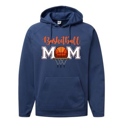 Basketball Lover Mom Mother Funny Gift Performance Fleece Hoodie