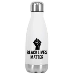 Black Lives Matter Fist Gift Stainless Steel Insulated Water Bottle