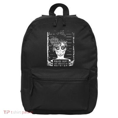 Busted LA Mexican Sugar Skull Design Catrina Dia De Muertos 16 in Basic Backpack