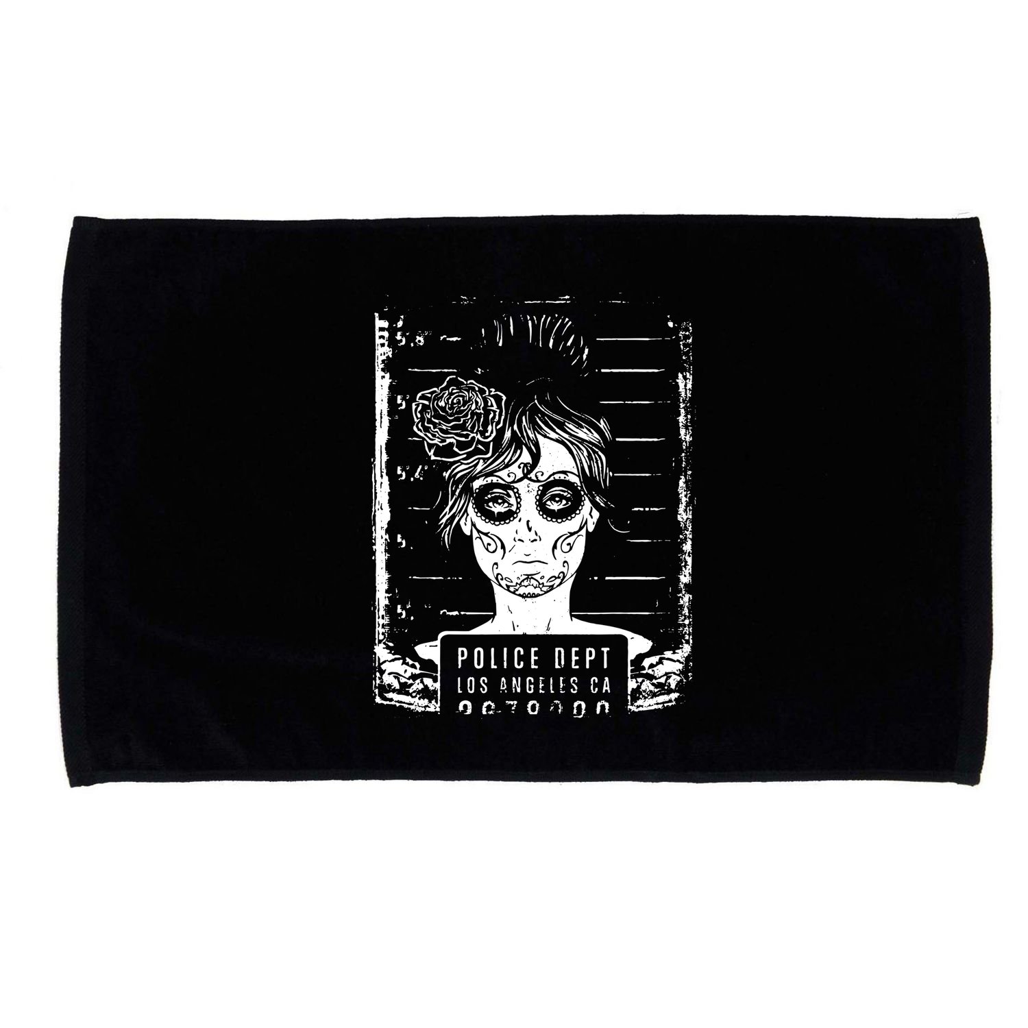 Busted LA Mexican Sugar Skull Design Catrina Dia De Muertos Microfiber Hand Towel