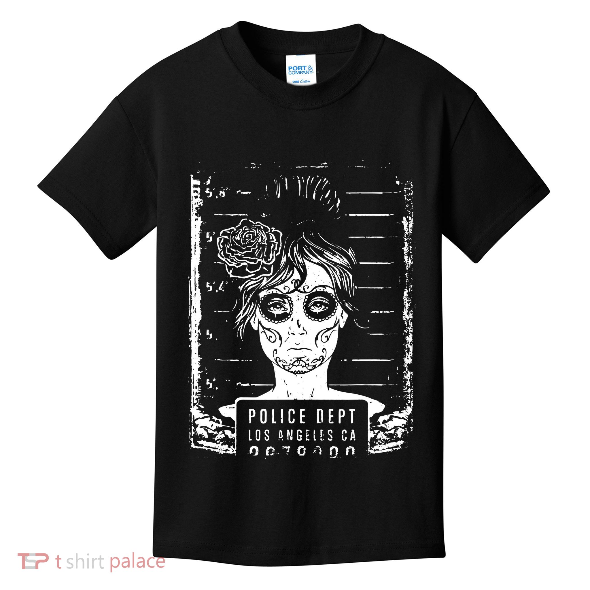 Busted LA Mexican Sugar Skull Design Catrina Dia De Muertos Kids T-Shirt