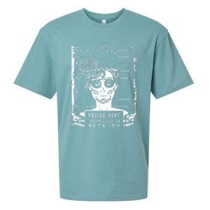 Busted LA Mexican Sugar Skull Design Catrina Dia De Muertos Sueded Cloud Jersey T-Shirt