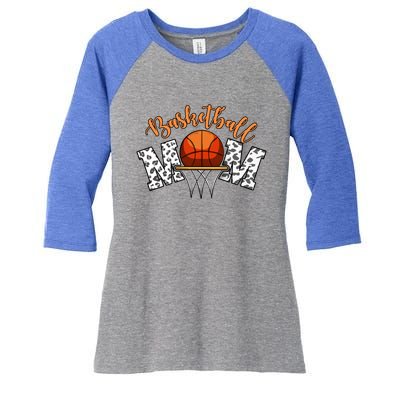 Basketball Lover Mom Mother Gift Women's Tri-Blend 3/4-Sleeve Raglan Shirt