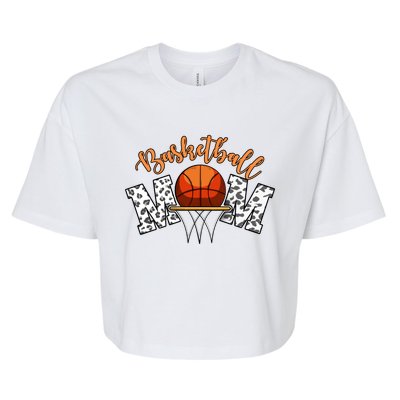 Basketball Lover Mom Mother Gift Bella+Canvas Jersey Crop Tee