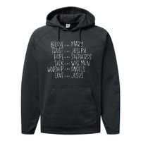 Believe Like Mary Trust Like Joseph Hope Like Shepherds  Performance Fleece Hoodie