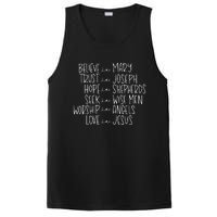 Believe Like Mary Trust Like Joseph Hope Like Shepherds  PosiCharge Competitor Tank