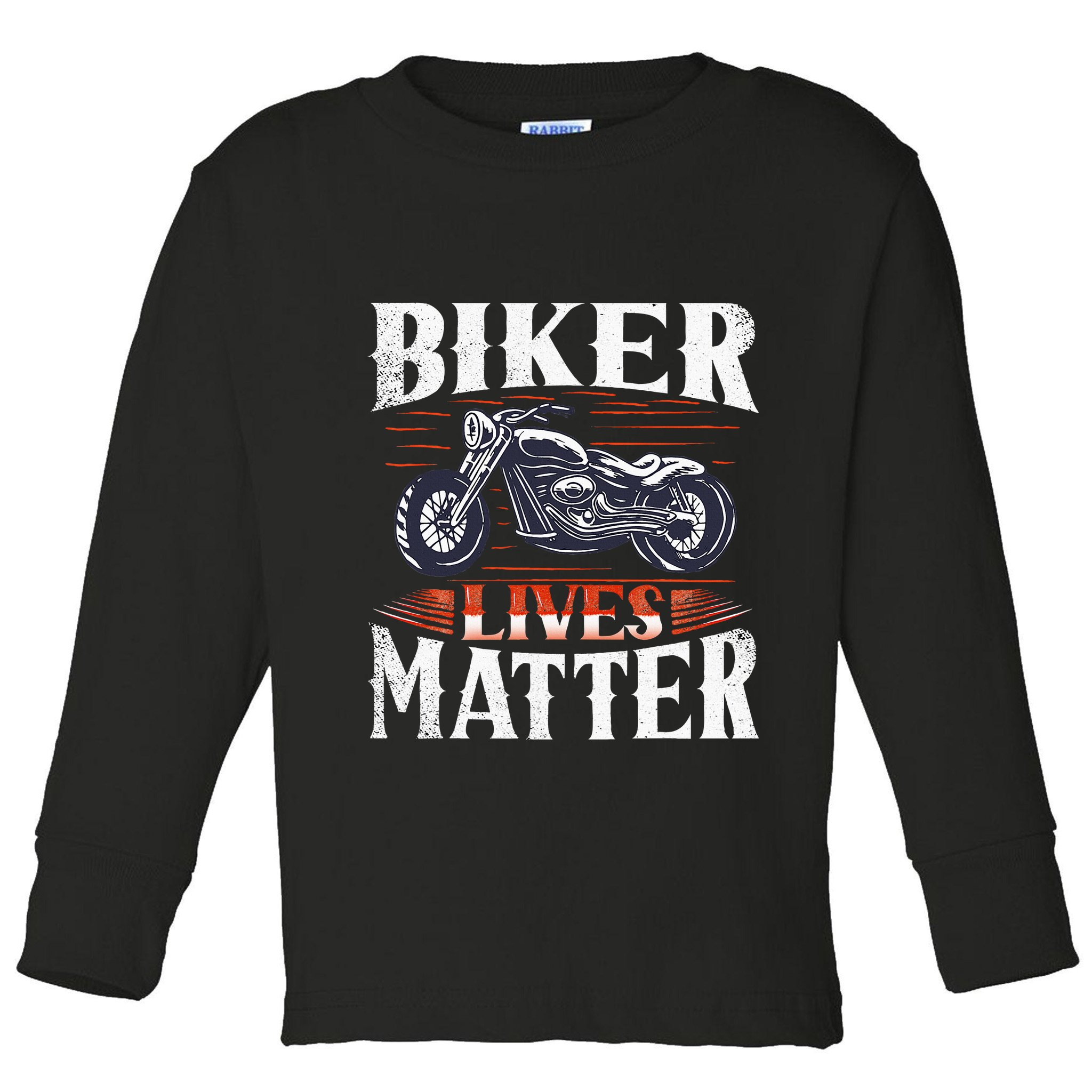 Biker Lives Matter Motorcycle Rider Toddler Long Sleeve Shirt
