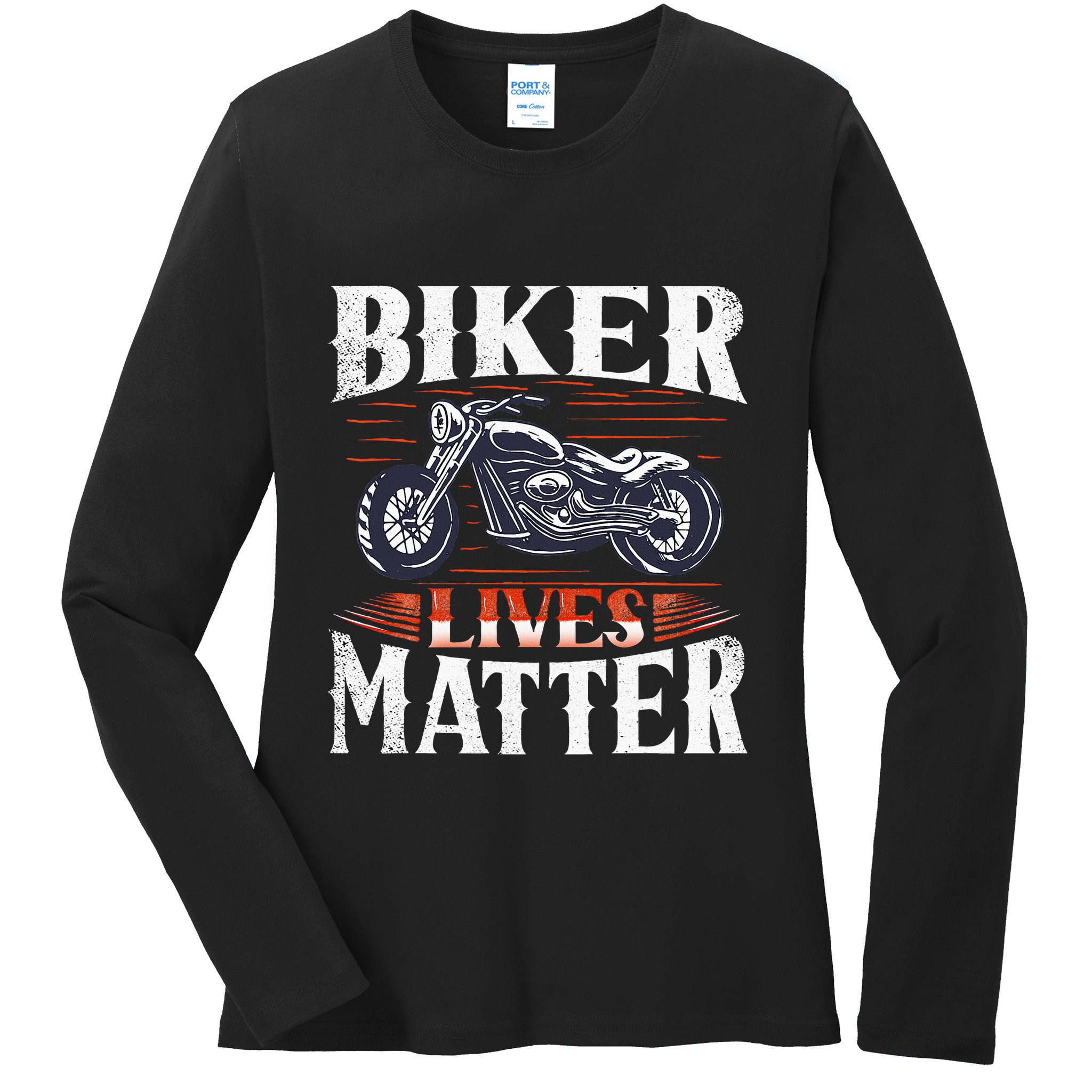 Biker Lives Matter Motorcycle Rider Ladies Long Sleeve Shirt
