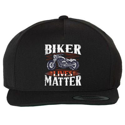 Biker Lives Matter Motorcycle Rider Wool Snapback Cap