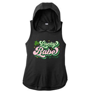 Babe Lucky Meaningful Gift Retro St Patricks Day Funny Graphic Gift Ladies PosiCharge Tri-Blend Wicking Draft Hoodie Tank