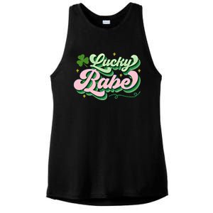 Babe Lucky Meaningful Gift Retro St Patricks Day Funny Graphic Gift Ladies PosiCharge Tri-Blend Wicking Tank