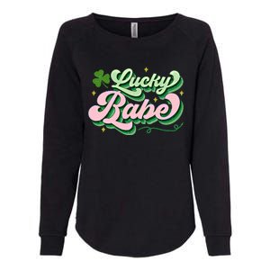 Babe Lucky Meaningful Gift Retro St Patricks Day Funny Graphic Gift Womens California Wash Sweatshirt