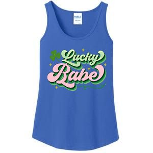 Babe Lucky Meaningful Gift Retro St Patricks Day Funny Graphic Gift Ladies Essential Tank