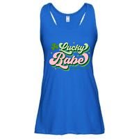 Babe Lucky Meaningful Gift Retro St Patricks Day Funny Graphic Gift Ladies Essential Flowy Tank