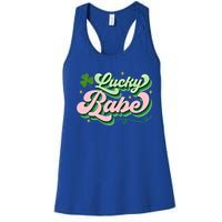 Babe Lucky Meaningful Gift Retro St Patricks Day Funny Graphic Gift Women's Racerback Tank