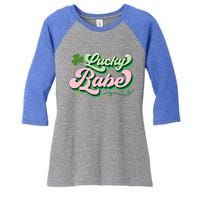 Babe Lucky Meaningful Gift Retro St Patricks Day Funny Graphic Gift Women's Tri-Blend 3/4-Sleeve Raglan Shirt