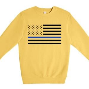 Blue Lives Matter Flag Premium Crewneck Sweatshirt