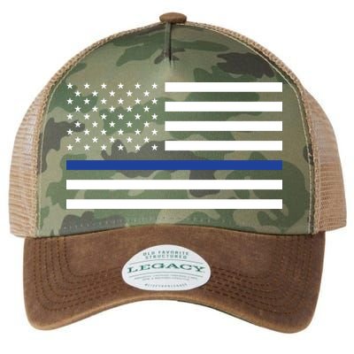 Blue Lives Matter Flag Legacy Tie Dye Trucker Hat