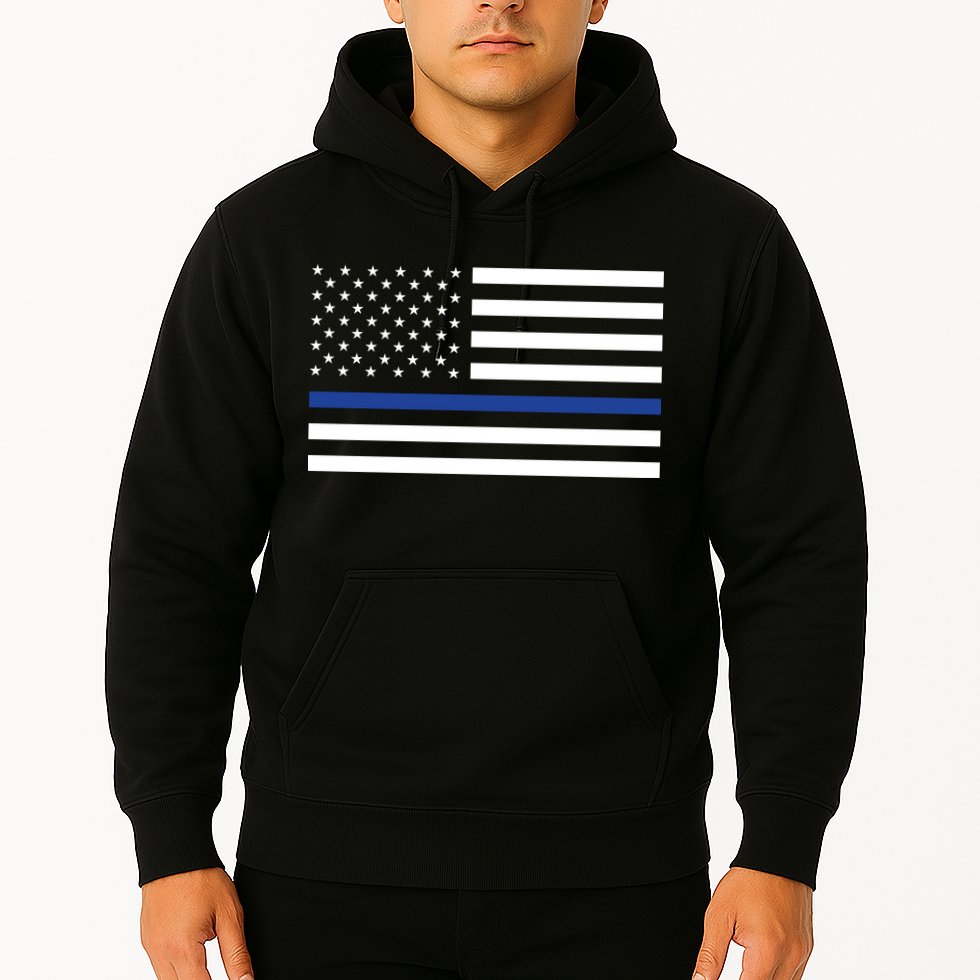 Blue Lives Matter Flag Hoodie