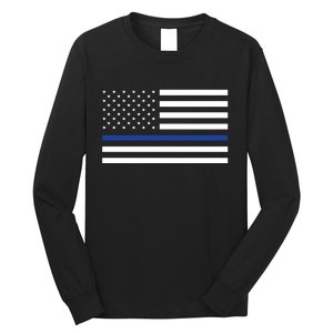 Blue Lives Matter Flag Long Sleeve Shirt