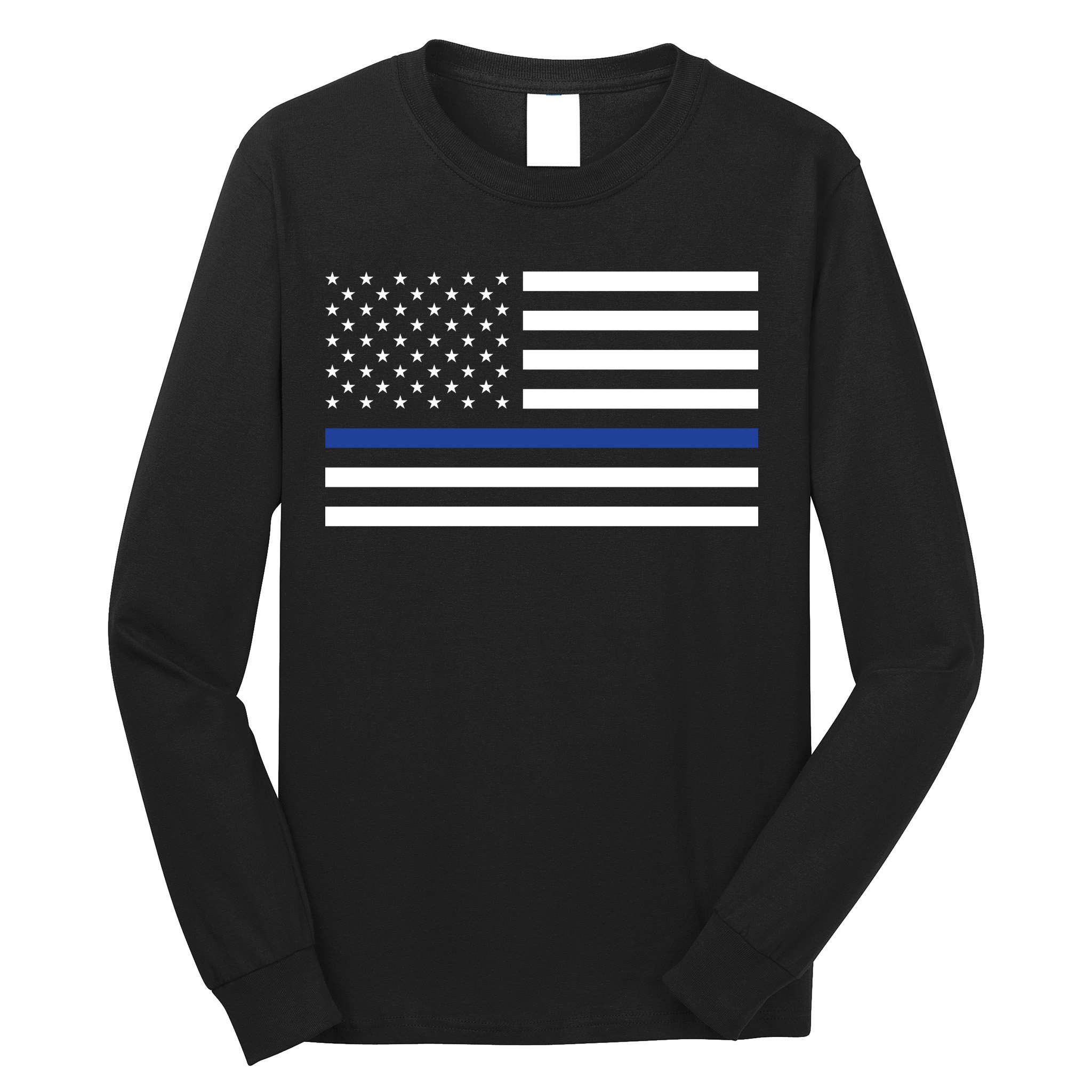 Blue Lives Matter Flag Long Sleeve Shirt