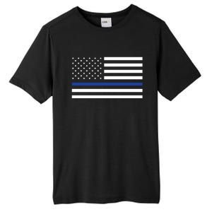 Blue Lives Matter Flag Tall Fusion ChromaSoft Performance T-Shirt