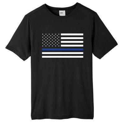 Blue Lives Matter Flag Tall Fusion ChromaSoft Performance T-Shirt