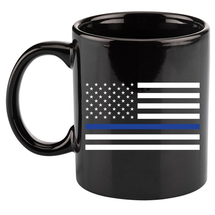Blue Lives Matter Flag 11oz C Handle Ceramic Mug