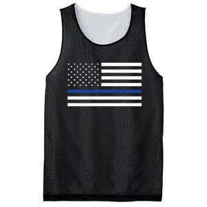 Blue Lives Matter Flag Mesh Reversible Basketball Jersey Tank