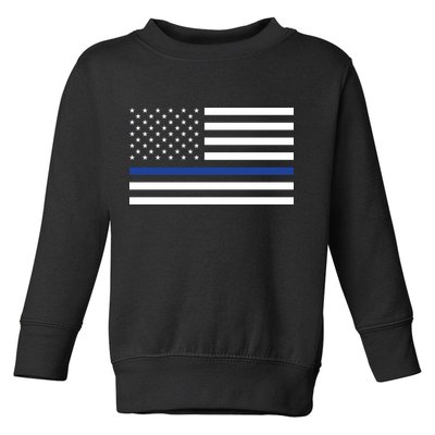 Blue Lives Matter Flag Toddler Sweatshirt