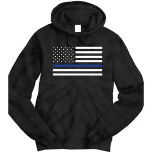 Blue Lives Matter Flag Tie Dye Hoodie