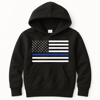 Blue Lives Matter Flag Kids Hoodie