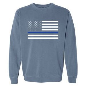 Blue Lives Matter Flag Garment-Dyed Sweatshirt