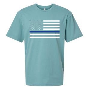 Blue Lives Matter Flag Sueded Cloud Jersey T-Shirt