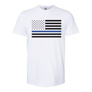 Blue Lives Matter Flag Softstyle CVC T-Shirt