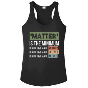 Black Lives Matter Is The Minimum BLM Protest Ladies PosiCharge Competitor Racerback Tank