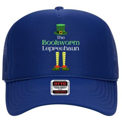 Bookworm Leprechaun Matching Family Group St Patrick's Day Meaningful Gift High Crown Mesh Back Trucker Hat