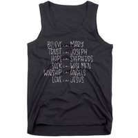 Believe Like Mary Trust Like Joseph Hope Like Shepherds Tank Top