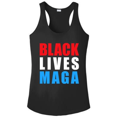 Black Lives MAGA Black Conservative Republican ProTrump Ladies PosiCharge Competitor Racerback Tank