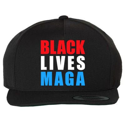 Black Lives MAGA Black Conservative Republican ProTrump Wool Snapback Cap