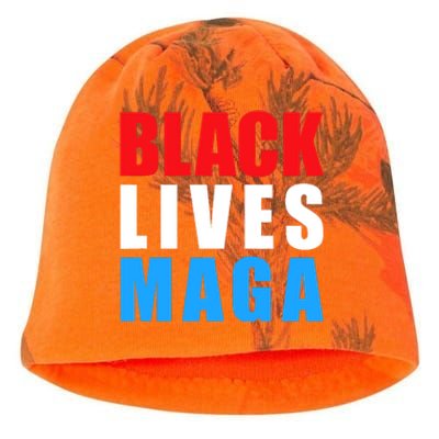 Black Lives MAGA Black Conservative Republican ProTrump Kati - Camo Knit Beanie