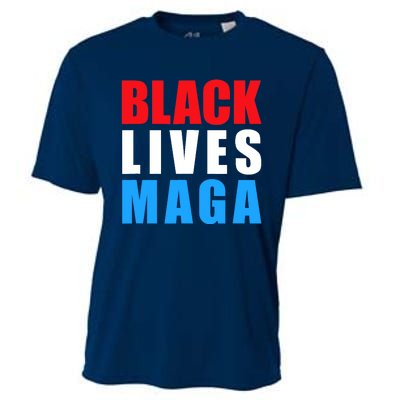 Black Lives MAGA Black Conservative Republican ProTrump Cooling Performance Crew T-Shirt