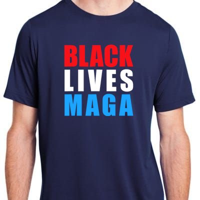 Black Lives MAGA Black Conservative Republican ProTrump Adult ChromaSoft Performance T-Shirt