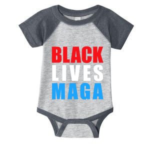 Black Lives MAGA Black Conservative Republican ProTrump Infant Baby Jersey Bodysuit