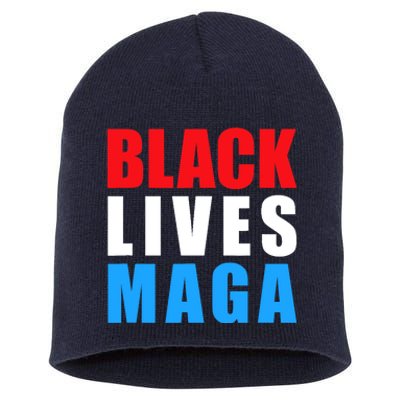 Black Lives MAGA Black Conservative Republican ProTrump Short Acrylic Beanie