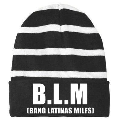 Bang Latinas MILFs Striped Beanie with Solid Band