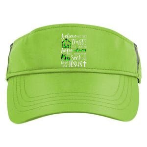 Believe Like Mary Trust Like Joseph Hope Like Christmas Xmas Adult Drive Performance Visor