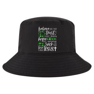 Believe Like Mary Trust Like Joseph Hope Like Christmas Xmas Cool Comfort Performance Bucket Hat